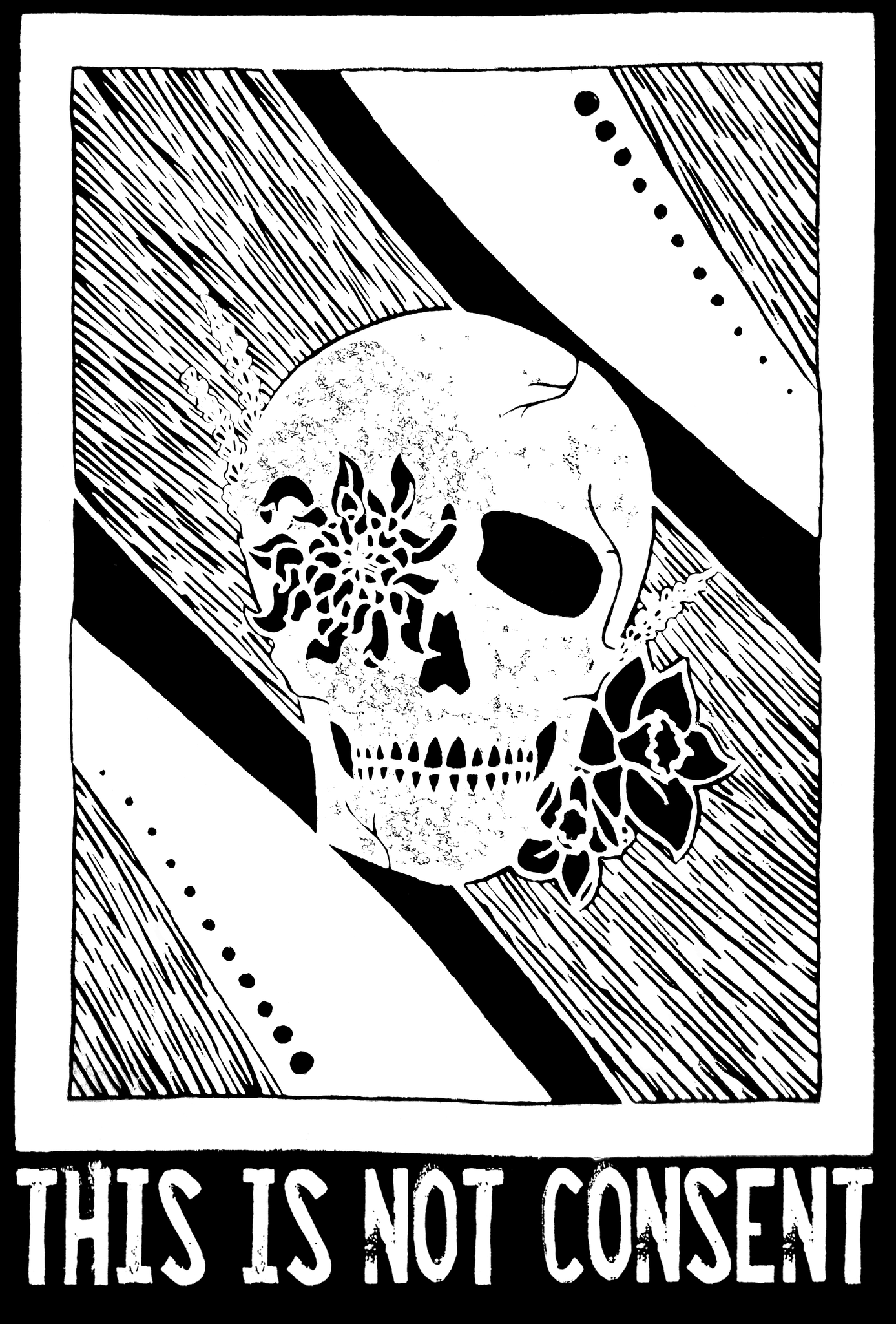 Skull Block-Print Shirt