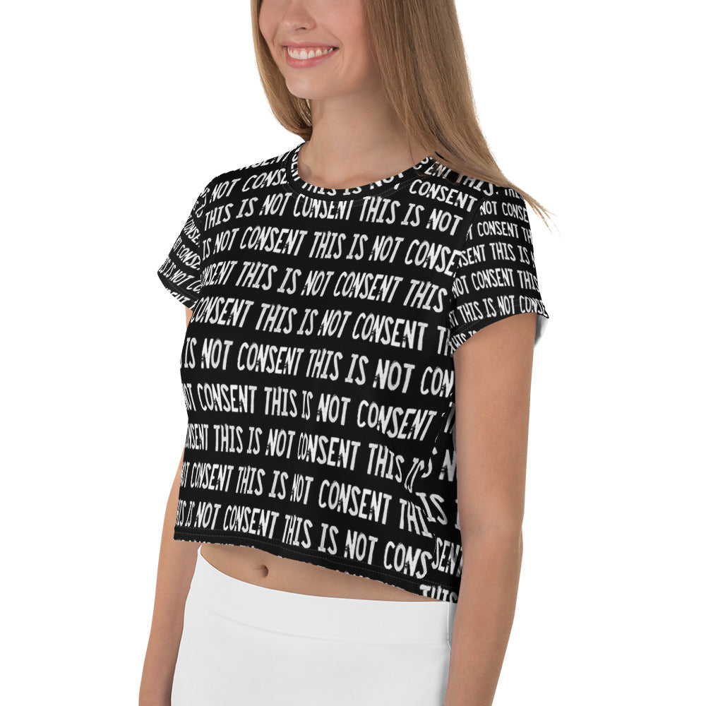 All-Over Print Crop Tee (W/B)