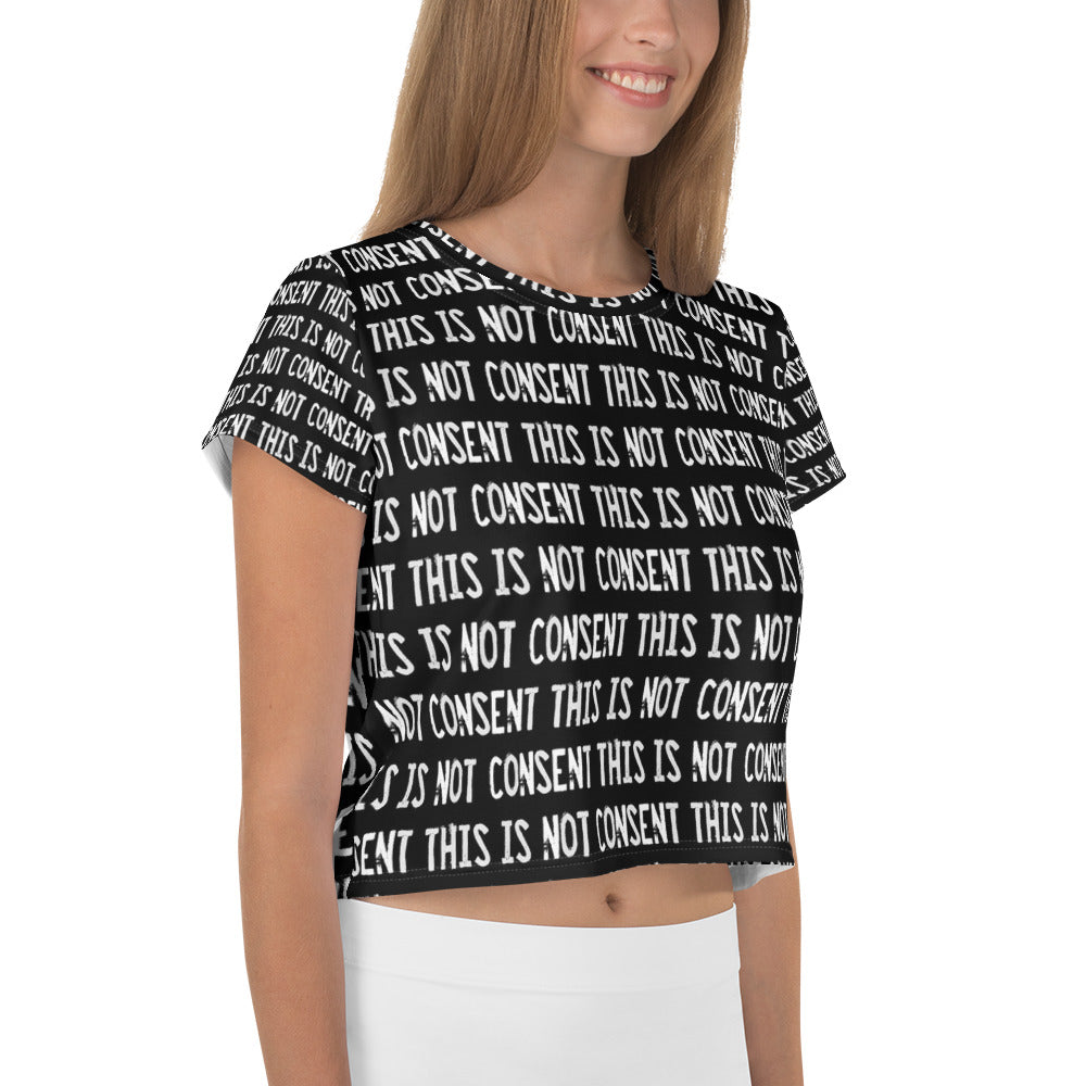 All-Over Print Crop Tee (W/B)