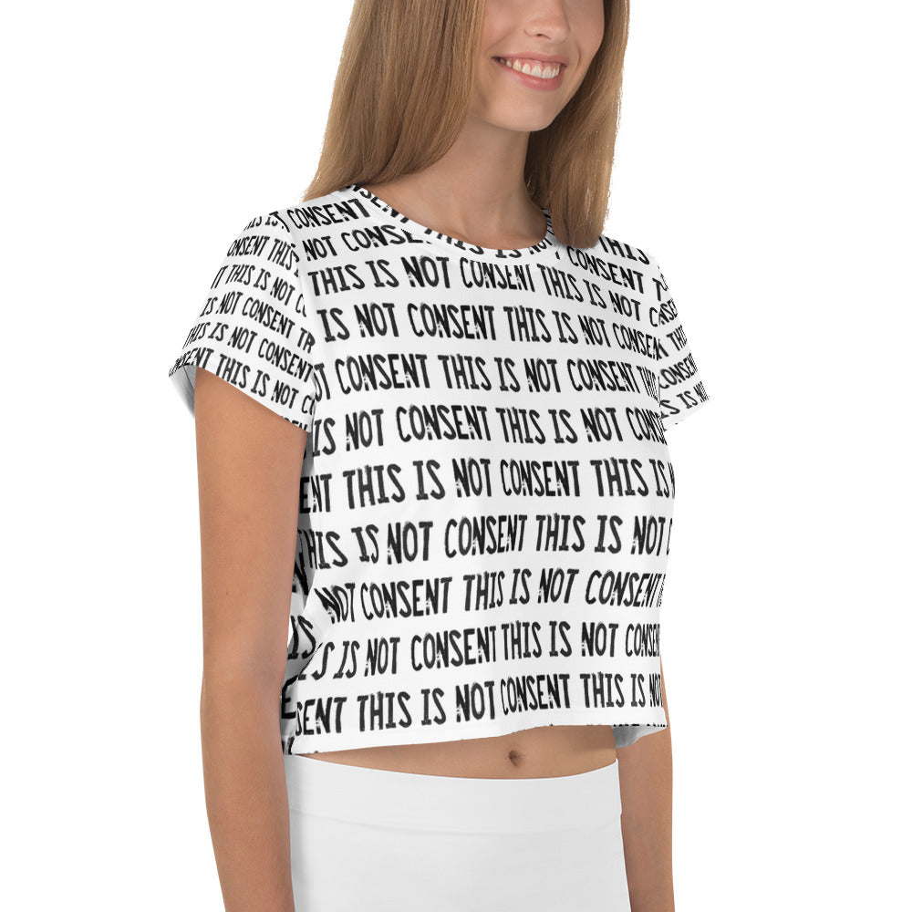 All-Over Print Crop Tee (B/W)