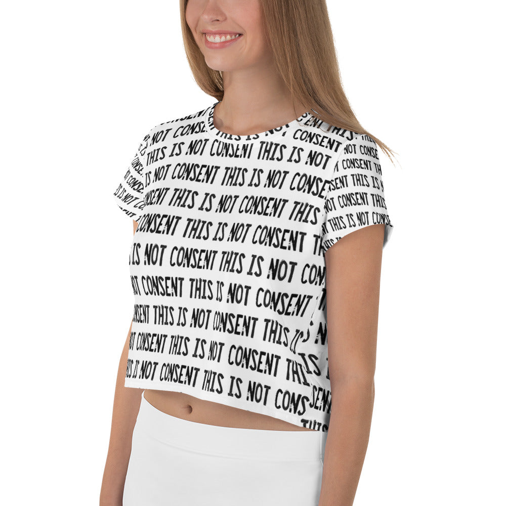 All-Over Print Crop Tee (B/W)