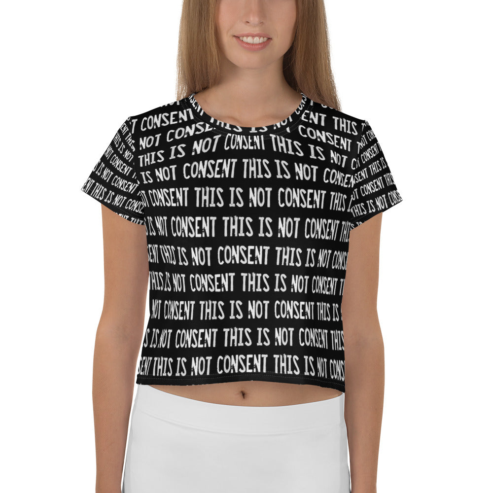 All-Over Print Crop Tee (W/B)